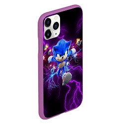 Чехол iPhone 11 Pro матовый SONIC, цвет: 3D-фиолетовый — фото 2