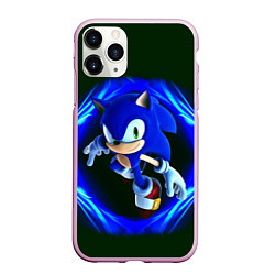 Чехол iPhone 11 Pro матовый SONIC, цвет: 3D-розовый