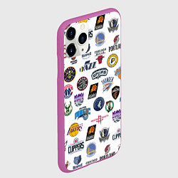 Чехол iPhone 11 Pro матовый NBA Pattern, цвет: 3D-фиолетовый — фото 2