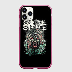 Чехол iPhone 11 Pro матовый Suicide silence, цвет: 3D-малиновый