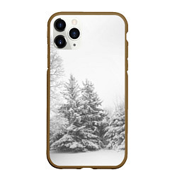 Чехол iPhone 11 Pro матовый Winter Storm, цвет: 3D-коричневый