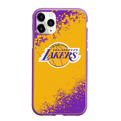 Чехол iPhone 11 Pro матовый LA LAKERS KOBE BRYANT, цвет: 3D-фиолетовый