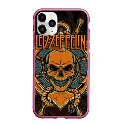 Чехол iPhone 11 Pro матовый Led Zeppelin, цвет: 3D-малиновый
