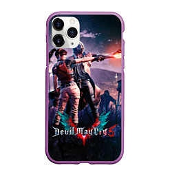 Чехол iPhone 11 Pro матовый DMC art, цвет: 3D-фиолетовый