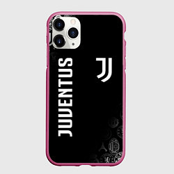 Чехол iPhone 11 Pro матовый JUVENTUS, цвет: 3D-малиновый