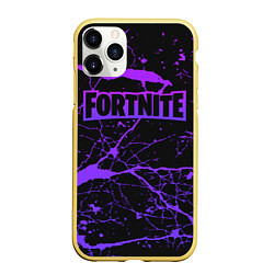 Чехол iPhone 11 Pro матовый Fortnite, цвет: 3D-желтый