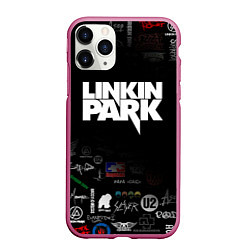 Чехол iPhone 11 Pro матовый LINKIN PARK, цвет: 3D-малиновый