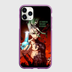 Чехол iPhone 11 Pro матовый Доктор Стоун, цвет: 3D-фиолетовый