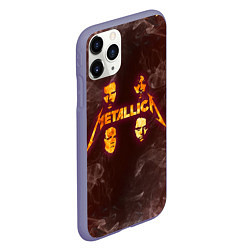 Чехол iPhone 11 Pro матовый Metallica, цвет: 3D-серый — фото 2