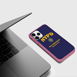 Чехол iPhone 11 Pro матовый Бруклин 9-9 департамент NYPD, цвет: 3D-малиновый — фото 2