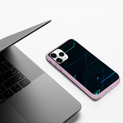 Чехол iPhone 11 Pro матовый Modern Geometry, цвет: 3D-розовый — фото 2