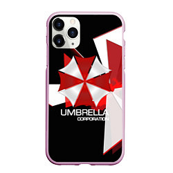 Чехол iPhone 11 Pro матовый UMBRELLA CORP, цвет: 3D-розовый