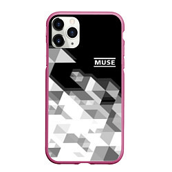 Чехол iPhone 11 Pro матовый Muse, цвет: 3D-малиновый