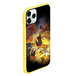 Чехол iPhone 11 Pro матовый KIMETSU NO YAIBA, цвет: 3D-желтый — фото 2