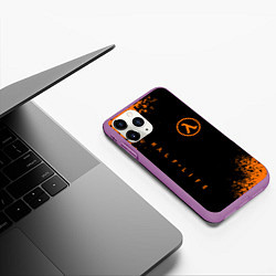 Чехол iPhone 11 Pro матовый HALF-LIFE, цвет: 3D-фиолетовый — фото 2
