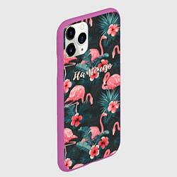 Чехол iPhone 11 Pro матовый Flamingo, цвет: 3D-фиолетовый — фото 2