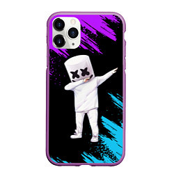 Чехол iPhone 11 Pro матовый Marshmello, цвет: 3D-фиолетовый