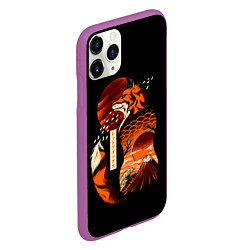 Чехол iPhone 11 Pro матовый JAPAN FOX, цвет: 3D-фиолетовый — фото 2