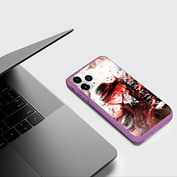 Чехол iPhone 11 Pro матовый Bungou Stray Dogs, цвет: 3D-фиолетовый — фото 2