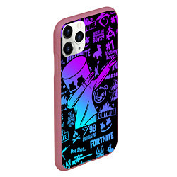 Чехол iPhone 11 Pro матовый FORTNITE X MARSHMELLO, цвет: 3D-малиновый — фото 2