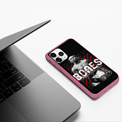 Чехол iPhone 11 Pro матовый Bones Jones, цвет: 3D-малиновый — фото 2