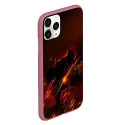 Чехол iPhone 11 Pro матовый KIMETSU NO YAIBA, цвет: 3D-малиновый — фото 2