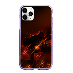 Чехол iPhone 11 Pro матовый KIMETSU NO YAIBA, цвет: 3D-светло-сиреневый