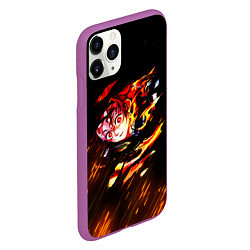 Чехол iPhone 11 Pro матовый KIMETSU NO YAIBA, цвет: 3D-фиолетовый — фото 2