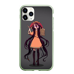 Чехол iPhone 11 Pro матовый Шуви, цвет: 3D-салатовый