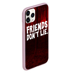 Чехол iPhone 11 Pro матовый Друзья не лгут, цвет: 3D-розовый — фото 2