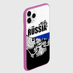 Чехол iPhone 11 Pro матовый Russia, цвет: 3D-фиолетовый — фото 2