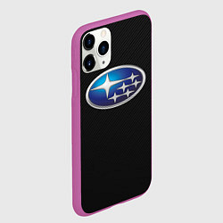 Чехол iPhone 11 Pro матовый SUBARU, цвет: 3D-фиолетовый — фото 2