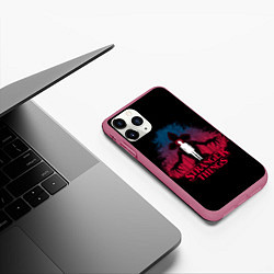 Чехол iPhone 11 Pro матовый STRANGER THINGS, цвет: 3D-малиновый — фото 2