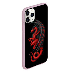 Чехол iPhone 11 Pro матовый Red Dragon, цвет: 3D-розовый — фото 2