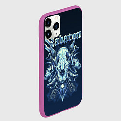 Чехол iPhone 11 Pro матовый Skull Sabaton, цвет: 3D-фиолетовый — фото 2