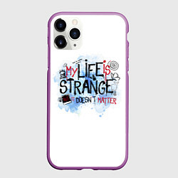 Чехол iPhone 11 Pro матовый LIFE IS STRANGE, цвет: 3D-фиолетовый