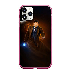 Чехол iPhone 11 Pro матовый DAVID TENNANT, цвет: 3D-малиновый