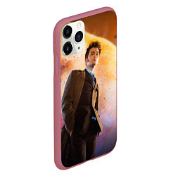 Чехол iPhone 11 Pro матовый DOCTOR WHO, цвет: 3D-малиновый — фото 2