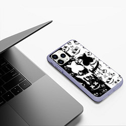 Чехол iPhone 11 Pro матовый Fortnite & Marshmello, цвет: 3D-светло-сиреневый — фото 2