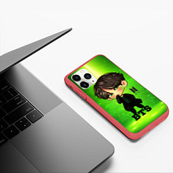 Чехол iPhone 11 Pro матовый BTS, цвет: 3D-красный — фото 2