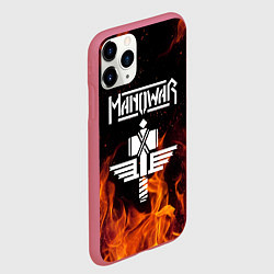 Чехол iPhone 11 Pro матовый Manowar, цвет: 3D-малиновый — фото 2