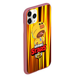 Чехол iPhone 11 Pro матовый Brawl stars sally leon, цвет: 3D-малиновый — фото 2