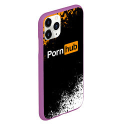 Чехол iPhone 11 Pro матовый PORNHUB, цвет: 3D-фиолетовый — фото 2