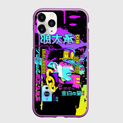 Чехол iPhone 11 Pro матовый JoJo Bizarre Adventure, цвет: 3D-фиолетовый