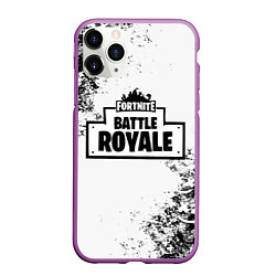 Чехол iPhone 11 Pro матовый Fortnite & Marshmello, цвет: 3D-фиолетовый