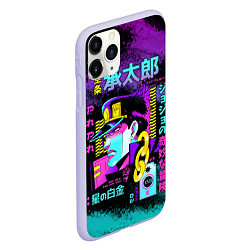 Чехол iPhone 11 Pro матовый Приключения ДжоДжо, цвет: 3D-светло-сиреневый — фото 2