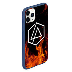 Чехол iPhone 11 Pro матовый LINKIN PARK, цвет: 3D-тёмно-синий — фото 2