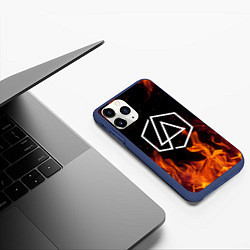 Чехол iPhone 11 Pro матовый LINKIN PARK, цвет: 3D-тёмно-синий — фото 2