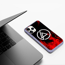 Чехол iPhone 11 Pro матовый LINKIN PARK, цвет: 3D-светло-сиреневый — фото 2