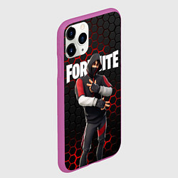 Чехол iPhone 11 Pro матовый FORTNITE IKONIK, цвет: 3D-фиолетовый — фото 2